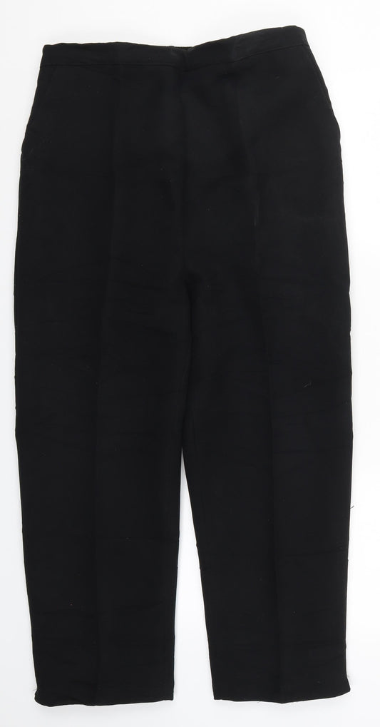 Preworn Womens Black   Trousers  Size 16 L23.5 in