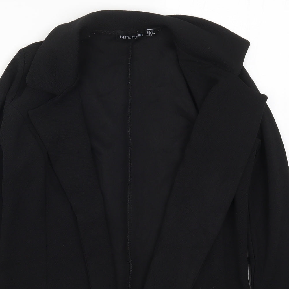 PRETTYLITTLETHING Womens Black   Jacket  Size 10