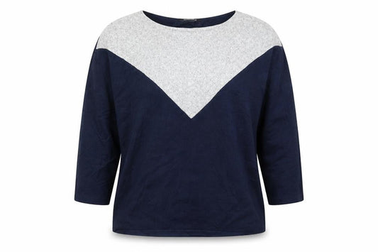 Bonmarché Womens Blue Knit Pullover Jumper Size 14 - Colourblock