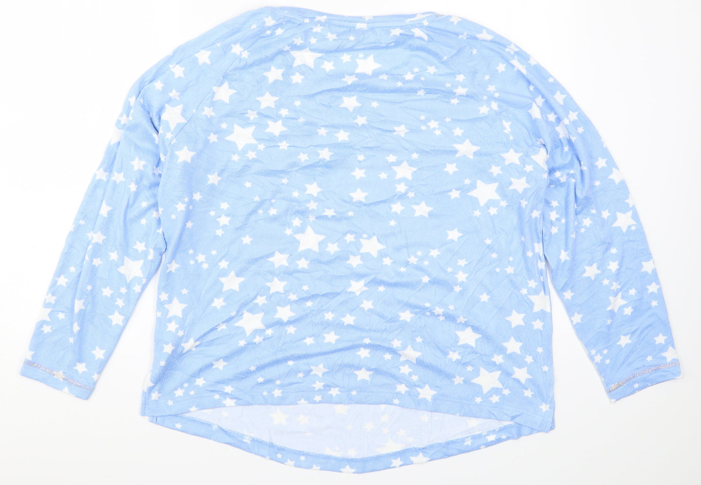 Dorothy Perkins Womens Blue Geometric  Top Pyjama Top Size M  - Stars