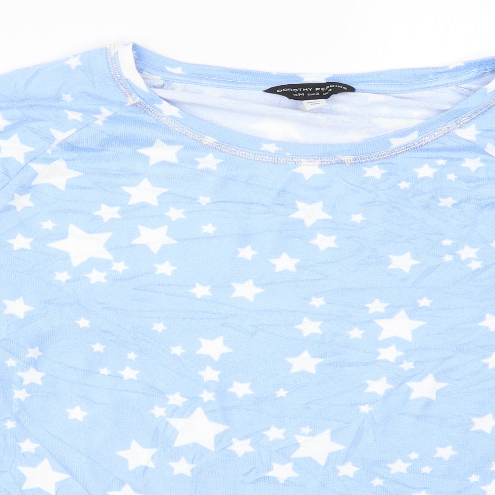 Dorothy Perkins Womens Blue Geometric  Top Pyjama Top Size M  - Stars