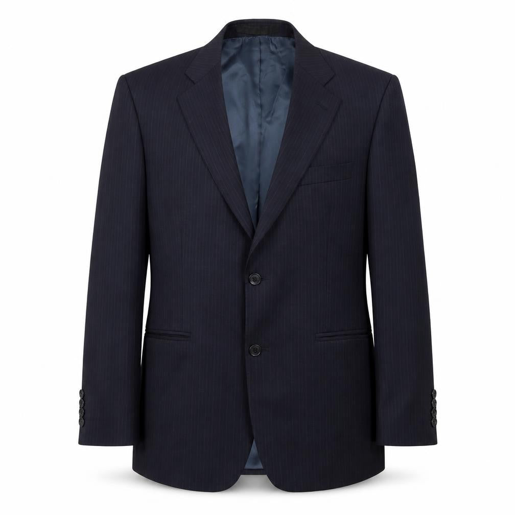 Marks & Spencer Mens Blue Striped  Jacket Suit Jacket Size 40