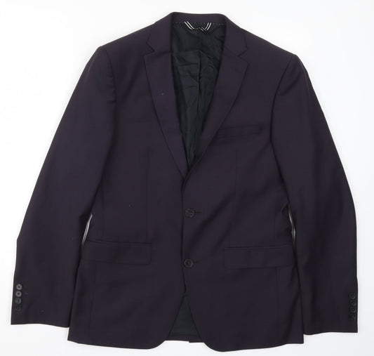 West End Mens Blue   Jacket Suit Jacket Size 38