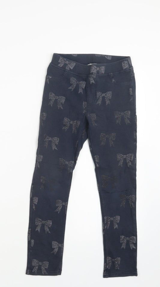 H&M Girls Blue   Capri Trousers Size 10 Years