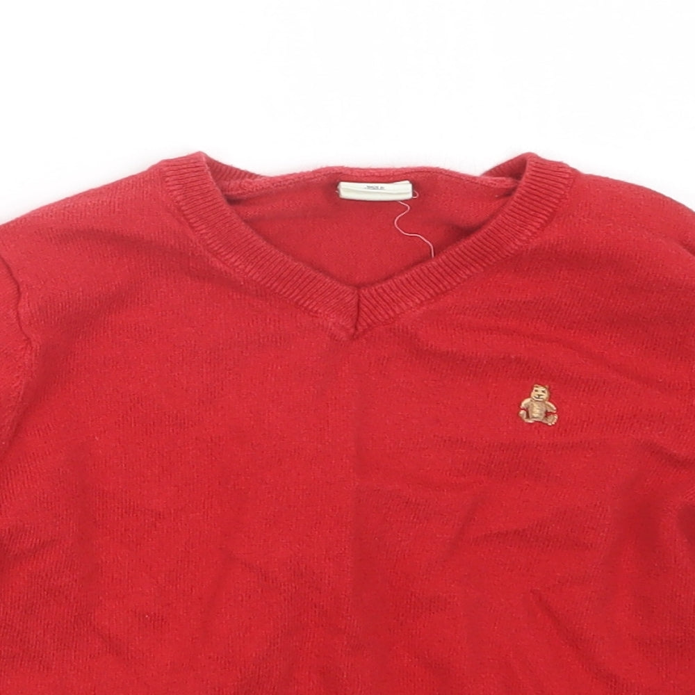 Gap Boys Red  Knit Pullover Jumper Size 4 Years