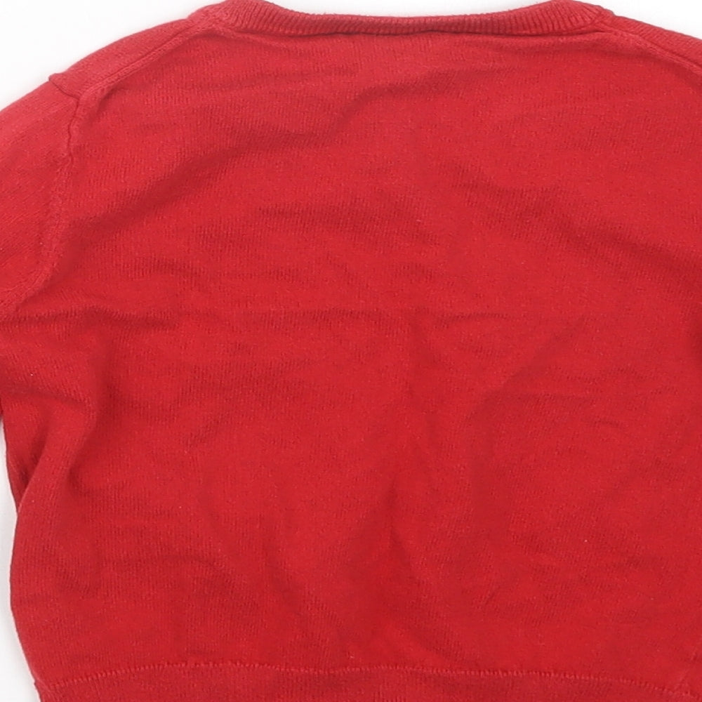Gap Boys Red  Knit Pullover Jumper Size 4 Years
