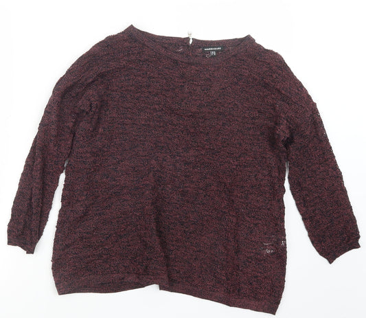 Warehouse Womens Red   Basic Blouse Size 10