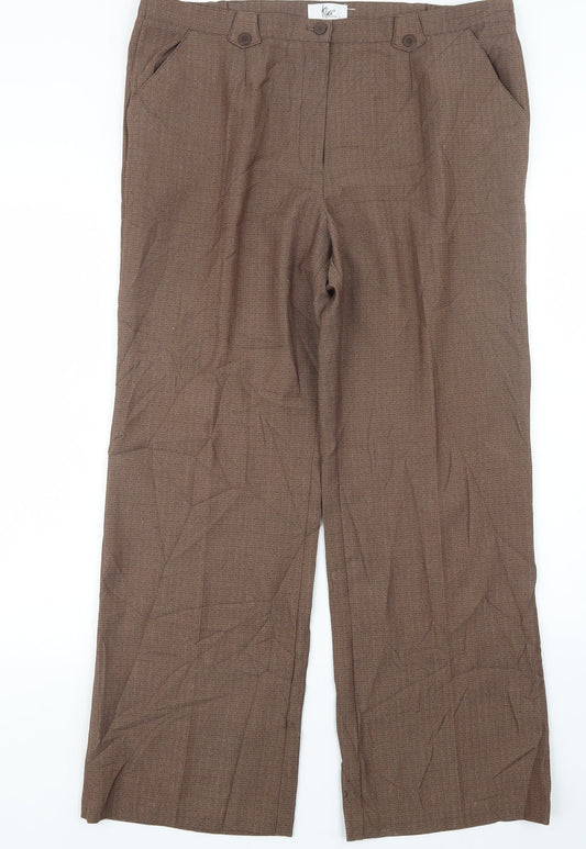 Klass Womens Brown   Trousers  Size 16 L29 in