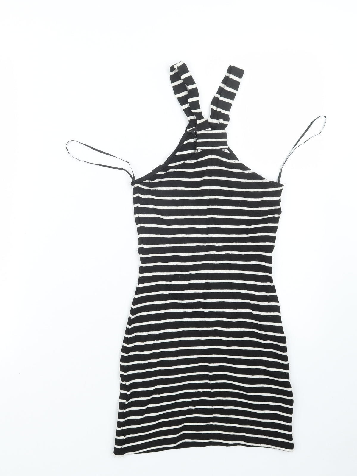 Topshop Womens Black Striped  Mini  Size 4