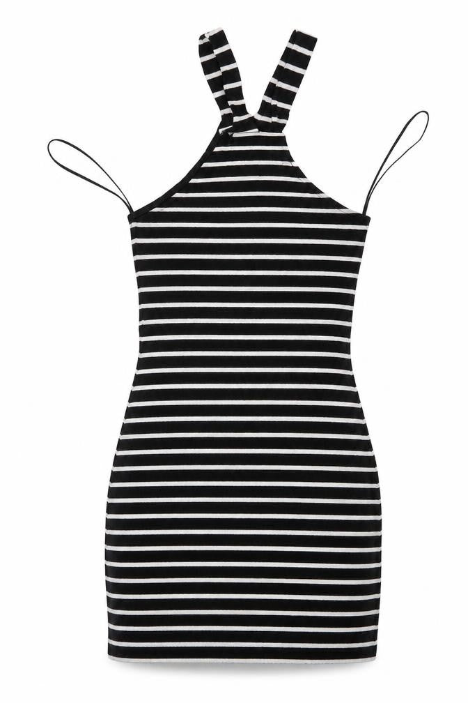 Topshop Womens Black Striped  Mini  Size 4