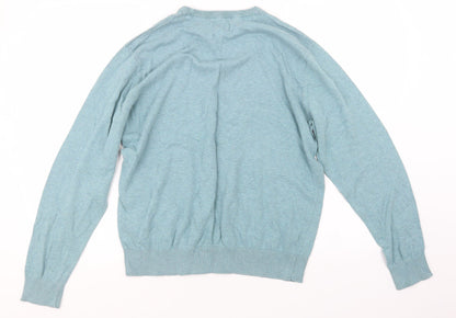 George Mens Blue  Knit Pullover Jumper Size M