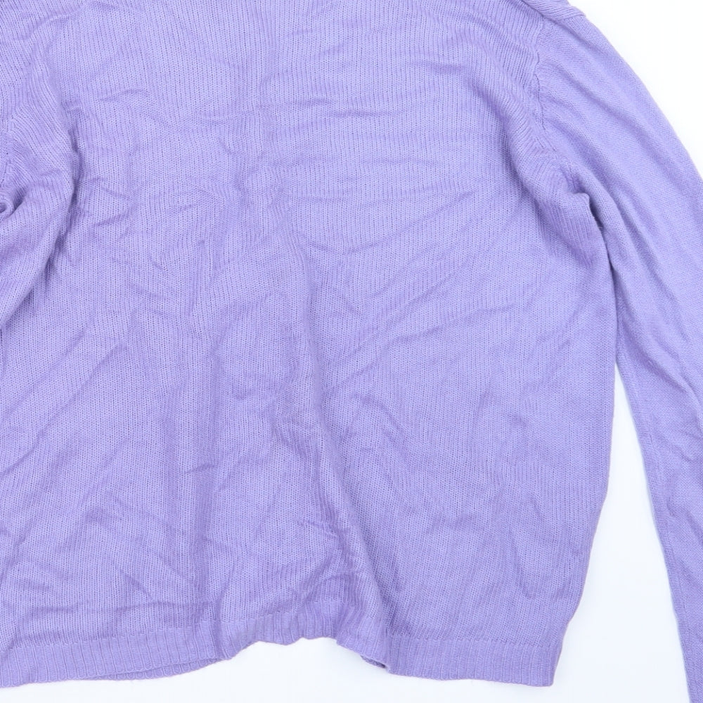 Julipa Womens Purple  Knit Cardigan Jumper Size 12