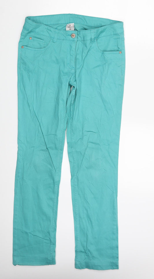 Up Fashion  Womens Green  Denim Skinny Jeans Size 12 L30 in
