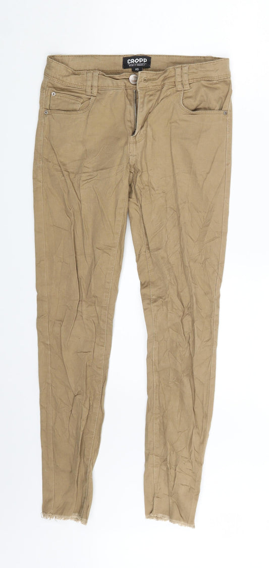 Cropp Womens Beige  Denim Skinny Jeans Size XS L26 in