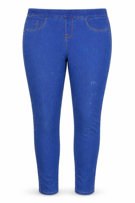 Denim Co. Womens Blue  Denim Jegging Jeans Size 12 L29 in
