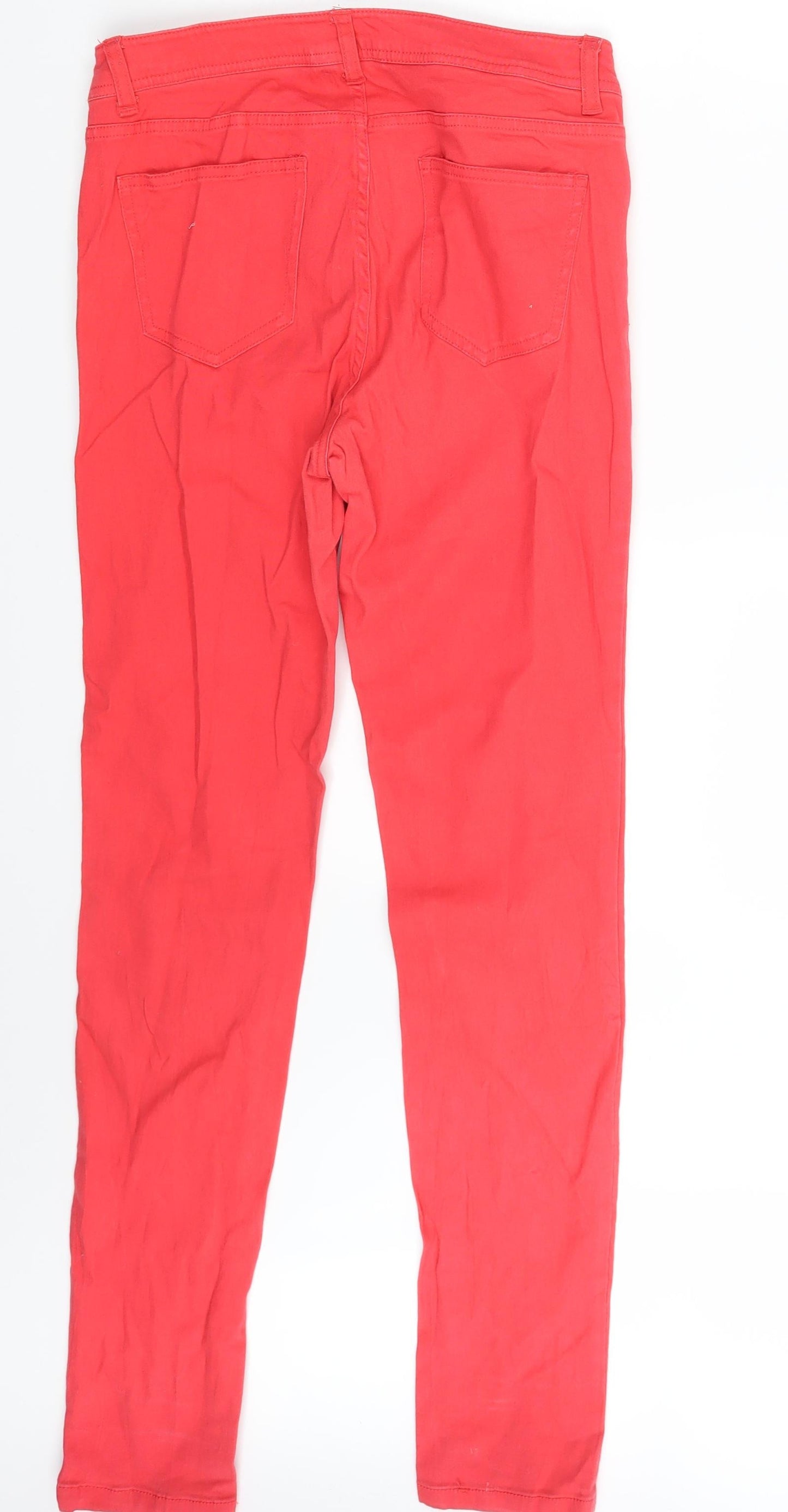 VERO MODA Womens Red  Denim Skinny Jeans Size 28 in L30 in