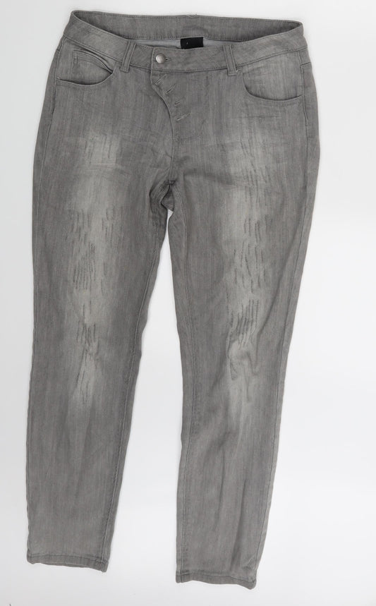 Best Connections Womens Grey  Denim Skinny Jeans Size 30 in L28 in