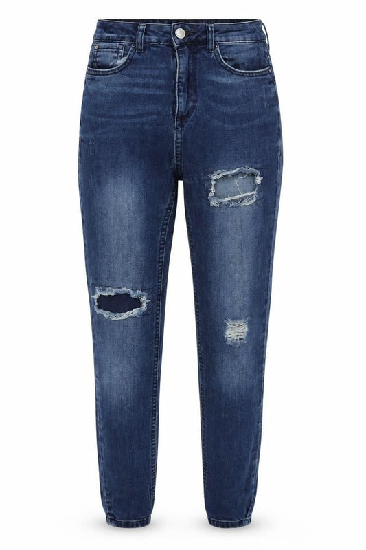 F&F Womens Blue  Denim Tapered Jeans Size 10 L26 in
