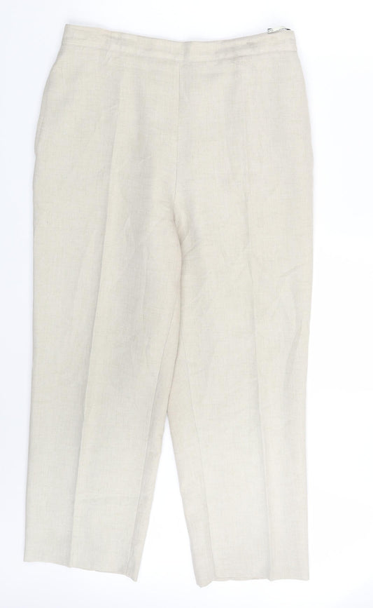 BHS Womens Beige   Dress Pants Trousers Size 14 L25 in