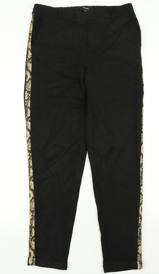 VERO MODA Womens Black Striped  Dress Pants Trousers Size M L29 in