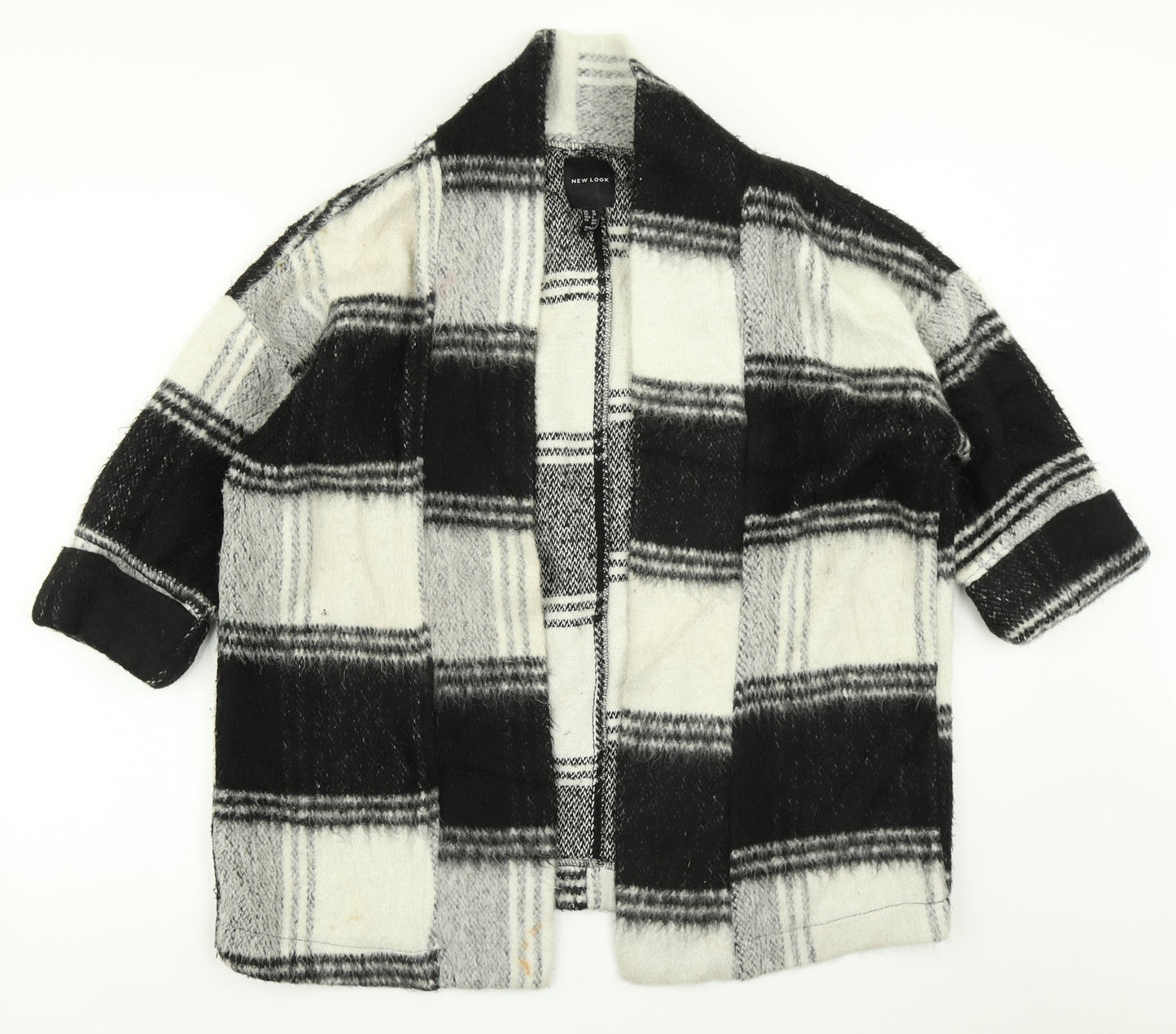 New Look Womens Black Check  Jacket  Size 10