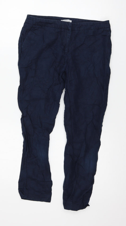 H&M Womens Blue   Trousers  Size 6 L23 in
