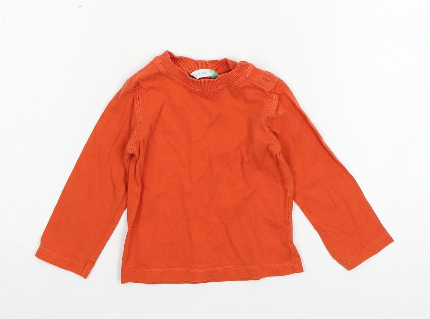 John Lewis Baby Orange  Jersey Basic T-Shirt Size 6-9 Months