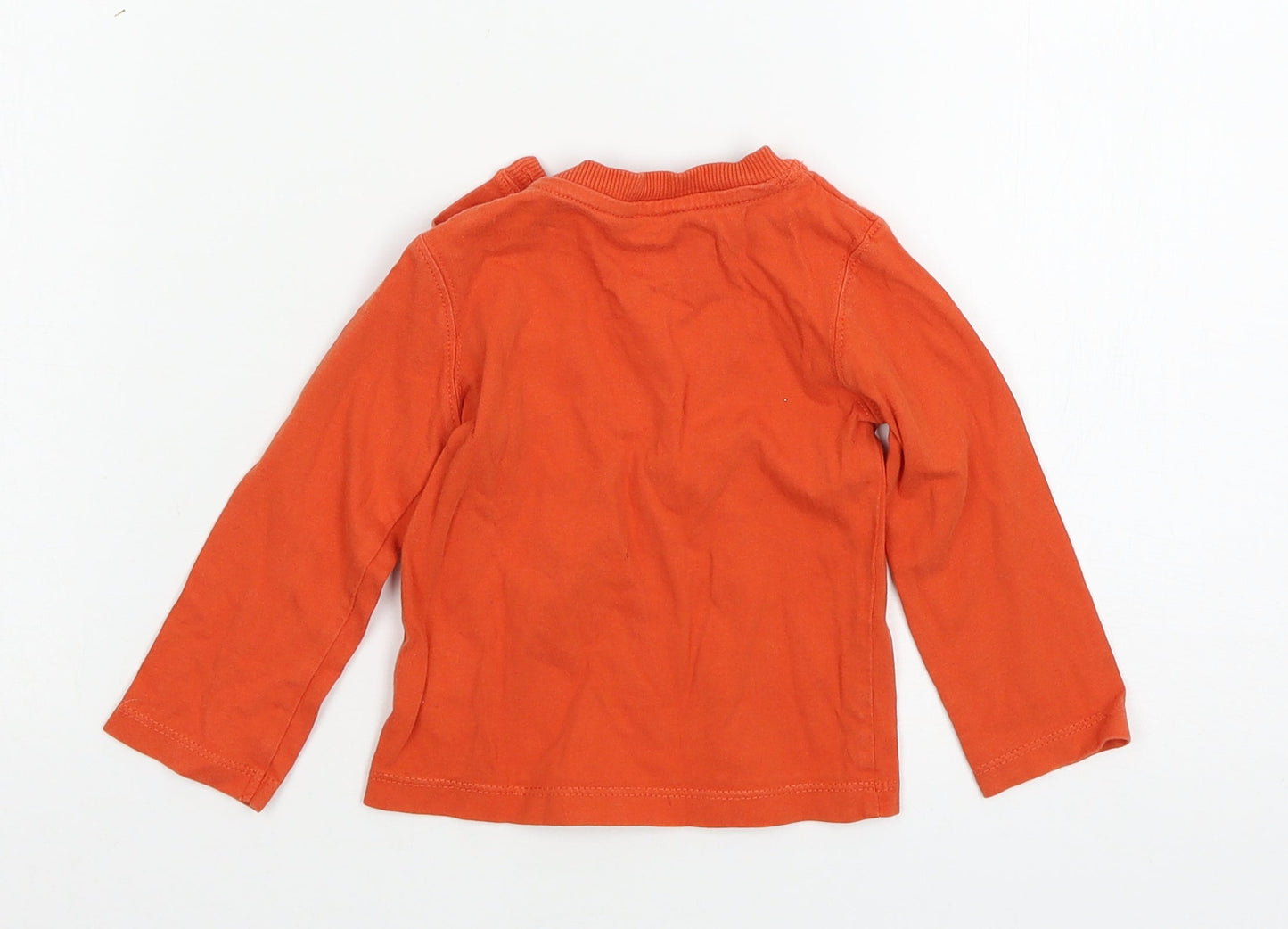 John Lewis Baby Orange  Jersey Basic T-Shirt Size 6-9 Months