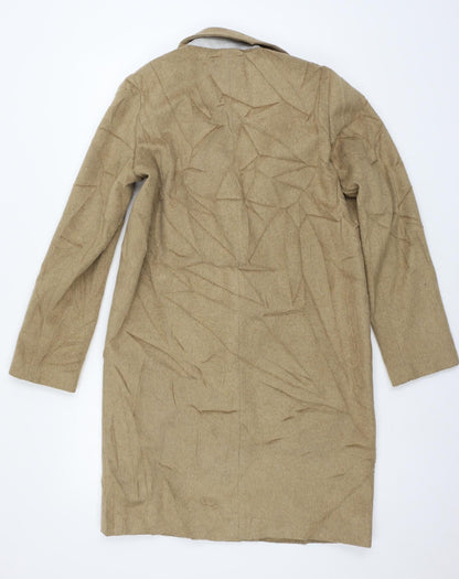 Back view of Atmosphere women’s brown overcoat coat, size UK 10