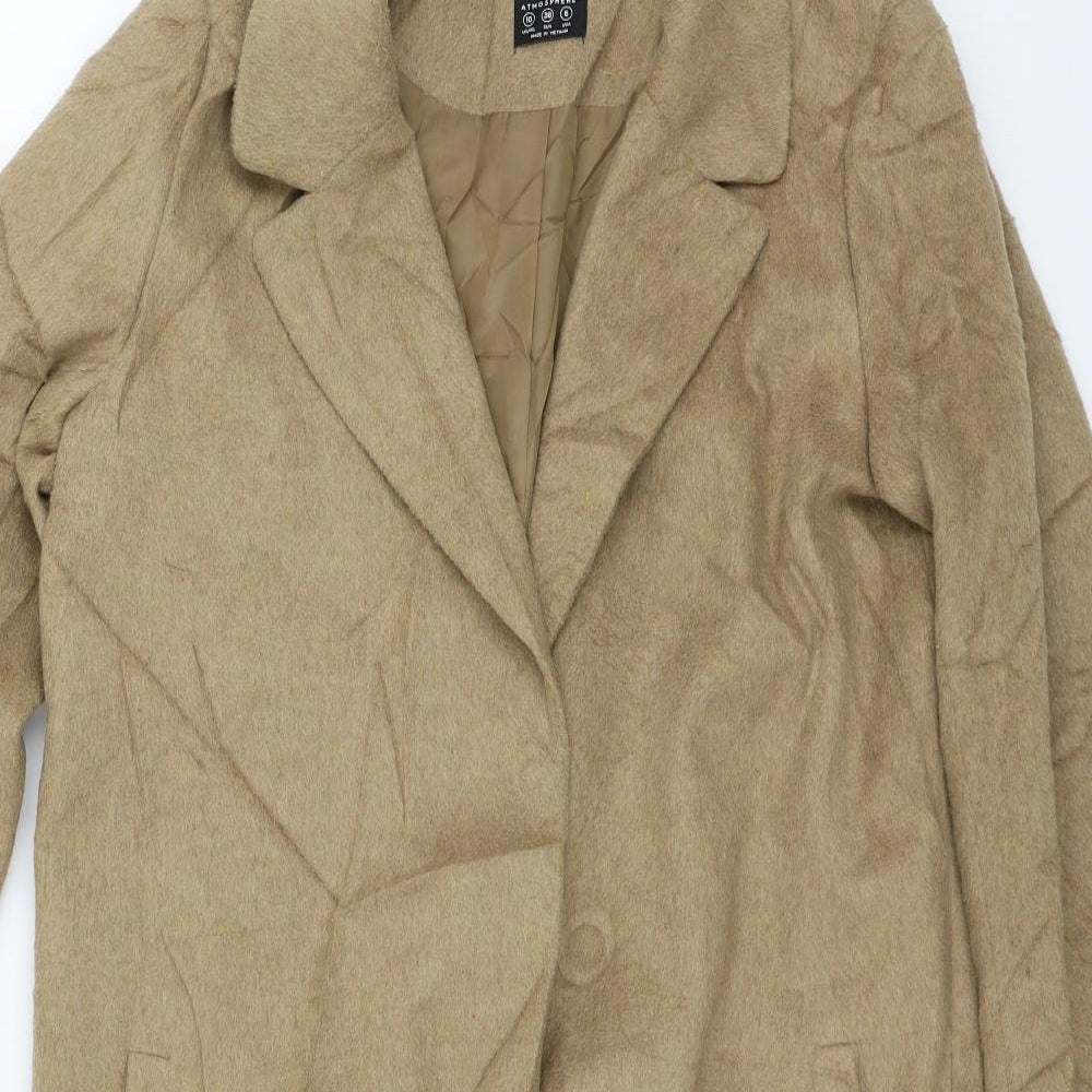 Atmosphere Womens Brown   Overcoat Coat Size 10