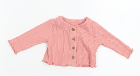 George Girls Pink  Jersey Cardigan Jumper One Size