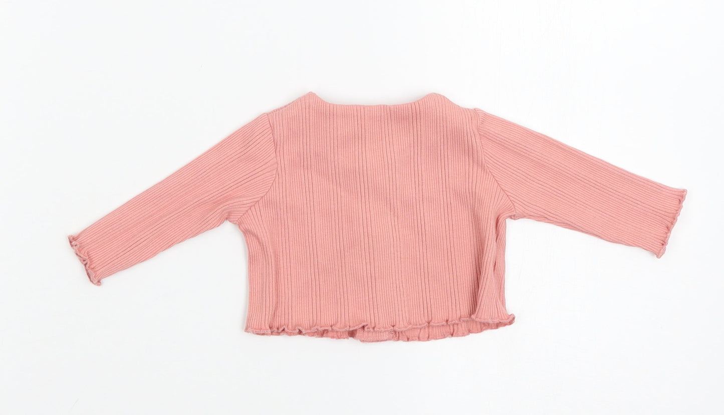 George Girls Pink  Jersey Cardigan Jumper One Size