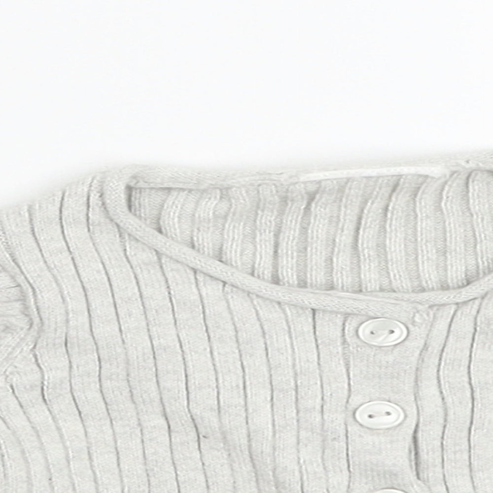 NEXT Girls Grey  Knit Cardigan Jumper Size 0-3 Months