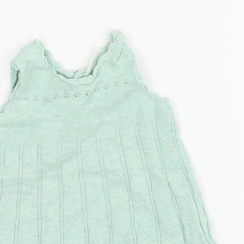 NEXT Girls Green  Jersey Jumper Dress  Size 3-6 Months