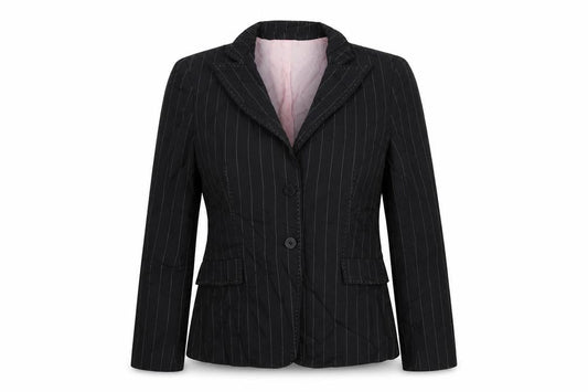 Marks & Spencer Womens Black Striped  Jacket Suit Jacket Size 10