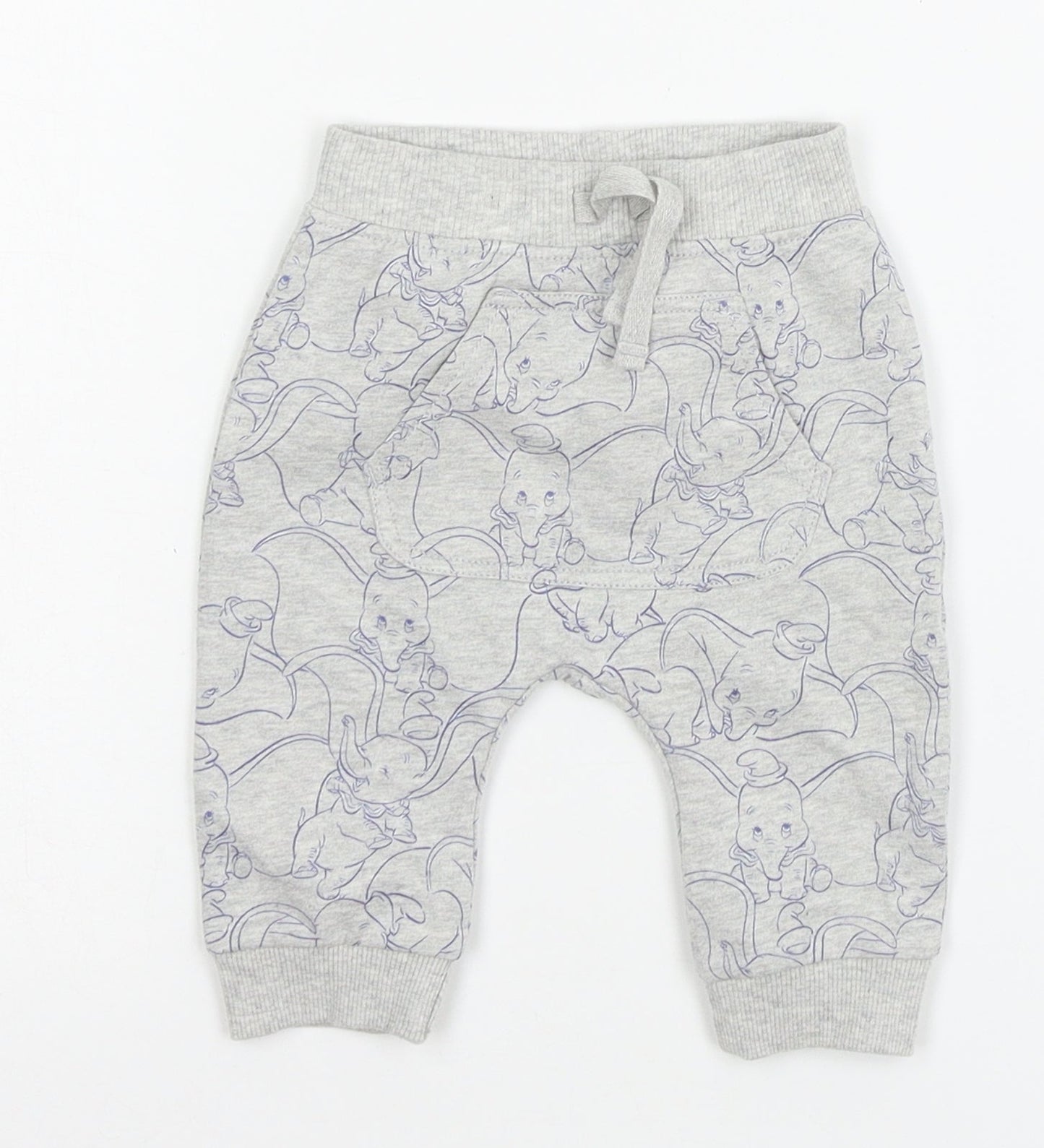 George Boys Grey Geometric Jersey Jogger Trousers Size 0-3 Months  - Dumbo