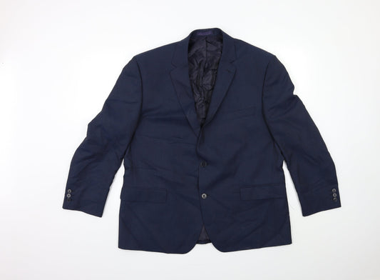 Preworn Mens Blue   Jacket Suit Jacket Size 46