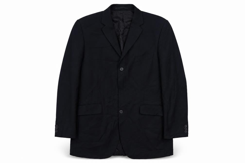 Burton Mens Blue  Rayon Jacket Suit Jacket Size 42
