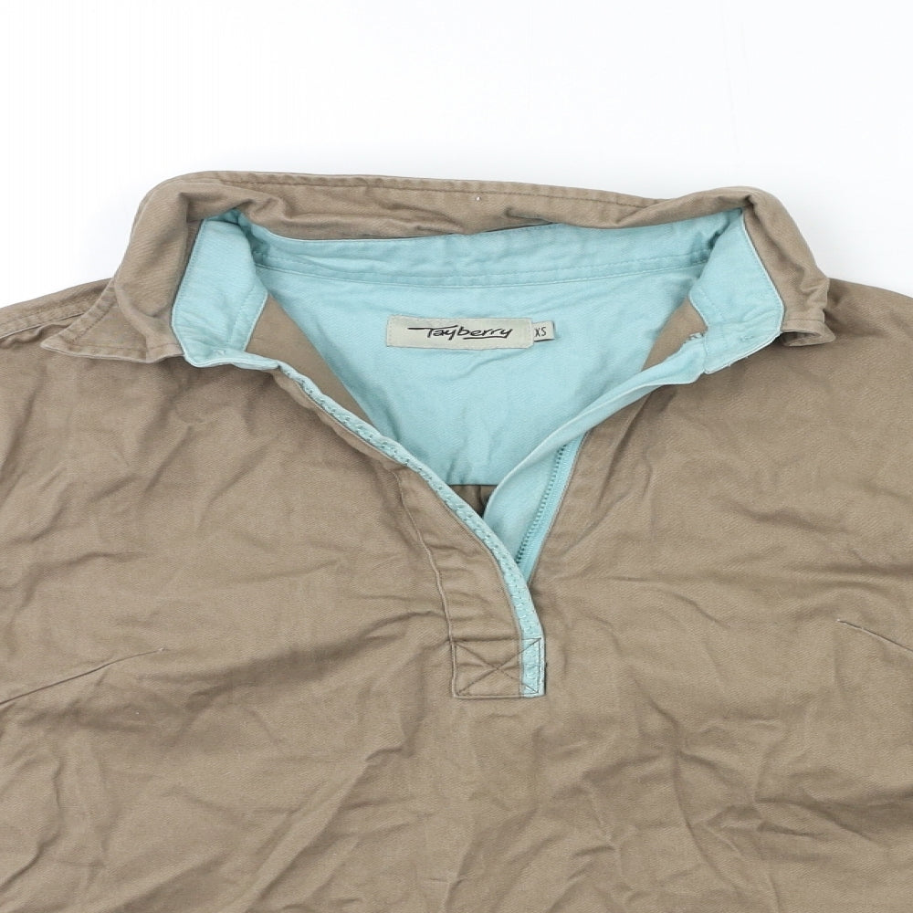 TayBerry Womens Brown   Basic Blouse Size XS