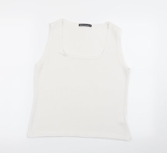 Reflections Womens White   Basic Tank Size XL