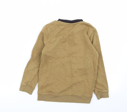 Tu Boys Brown   Pullover Jumper Size 7 Years