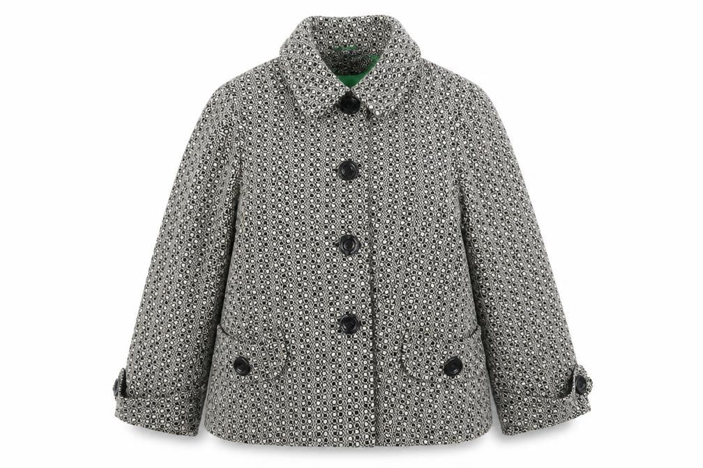 River Island Womens Multicoloured Geometric  Overcoat Coat Size 14