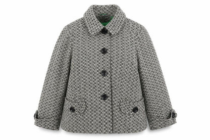 River Island Womens Multicoloured Geometric  Overcoat Coat Size 14