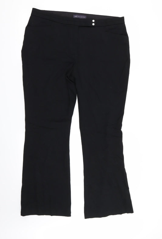 M&S Womens Black   Trousers  Size 16 L28 in