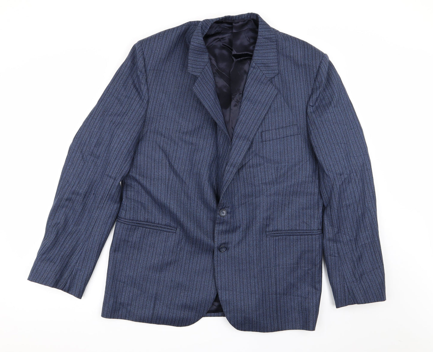 Reid & Taylor Mens Blue Striped  Jacket Blazer Size 40