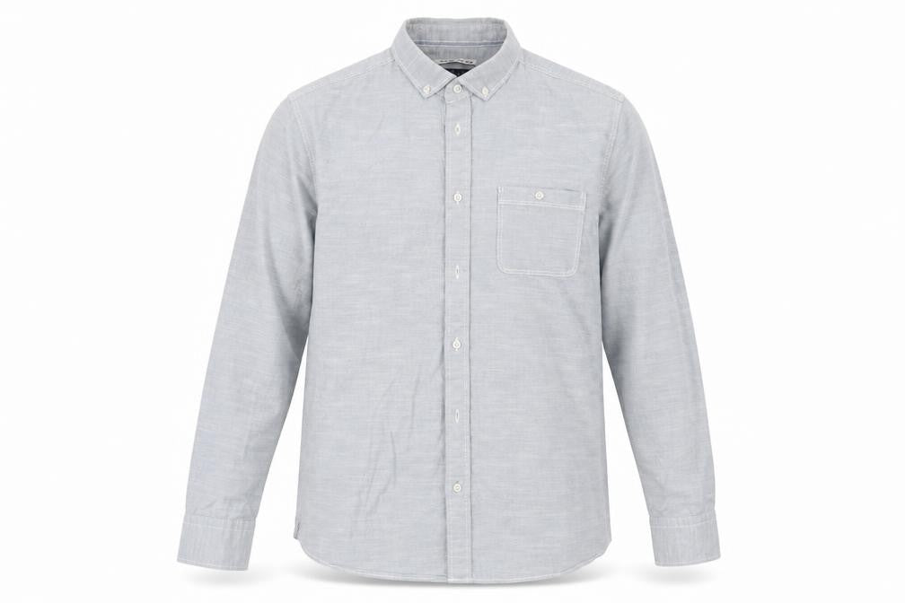 Criminal Mens Blue    Button-Up Size M