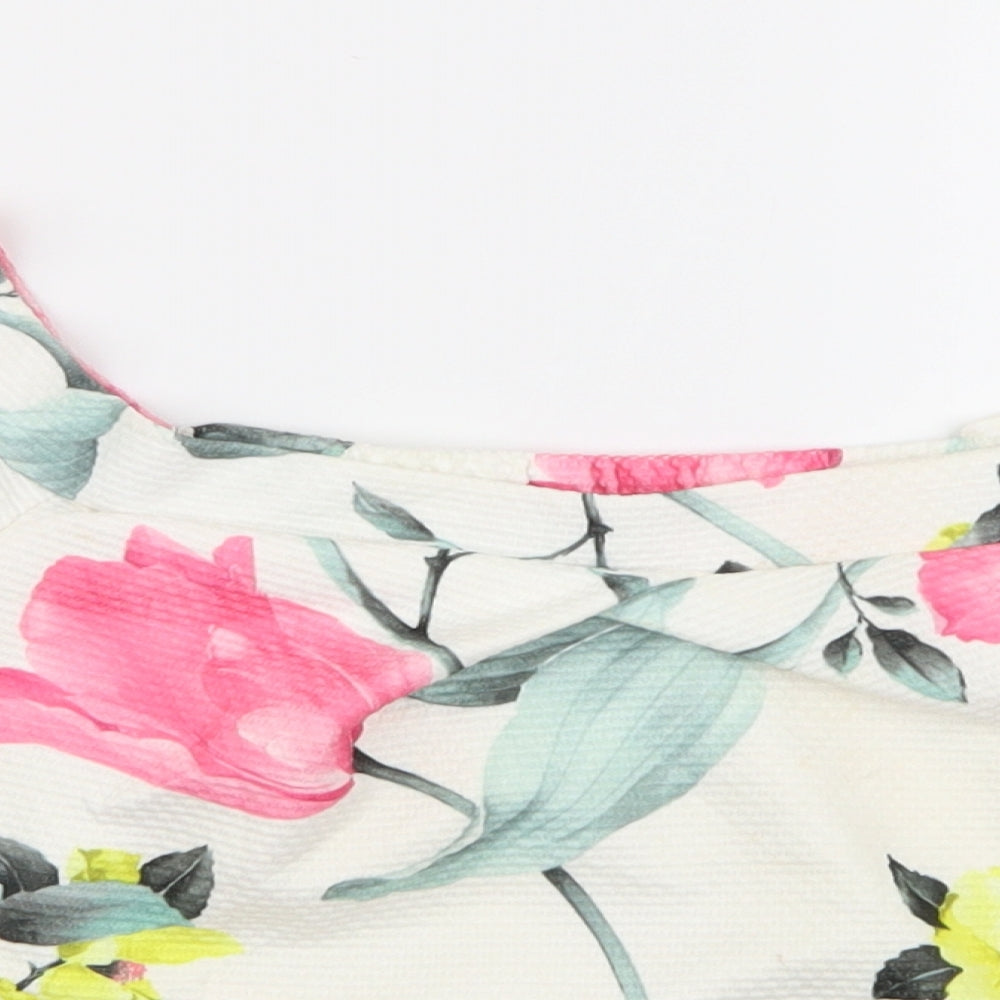 Quiz Womens Multicoloured Floral  Basic Blouse Size 8