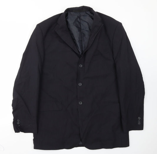 M&S Mens Blue Striped  Jacket Blazer Size 42