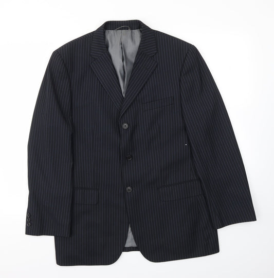 BHS Mens Blue Striped  Jacket Blazer Size 40
