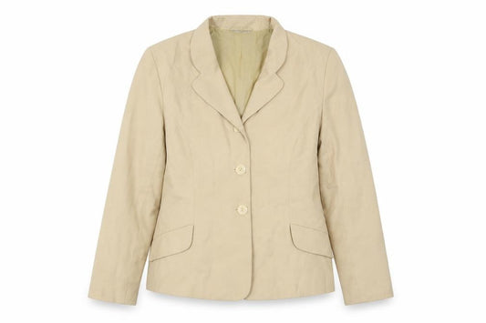 Preworn Womens Beige   Jacket Blazer Size 14